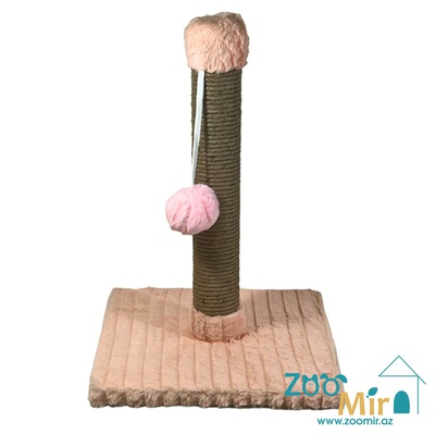 Zoomir, когтеточка с квадратным основанием, для котят и кошек, 42х30х30 см (размер S)(цвет: морковный)