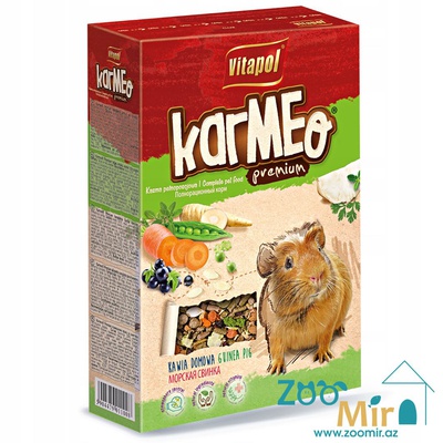 Vitapol Karmeo Premium, полноценный корм с добавлением витаминов и минеральных веществ, корм для морских свинок, 500 гр  (цена за 1 коробку)