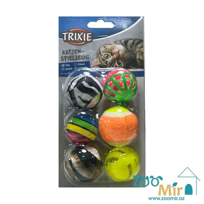Trixie, игрушка в форме мячика (набор из 6 мячиков), для котят и кошек (цена за 1 набор)