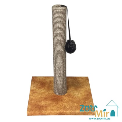 Zoomir, когтеточка с квадратным основанием, для котят и кошек, 42х30х30 см (размер S)(цвет: желтый)