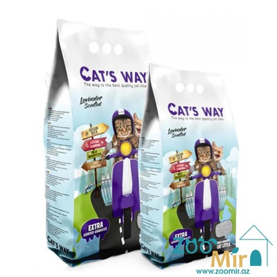 Cat's Way Lavander, натуральный комкующийся наполнитель с лавандой, для кошек, 5 л