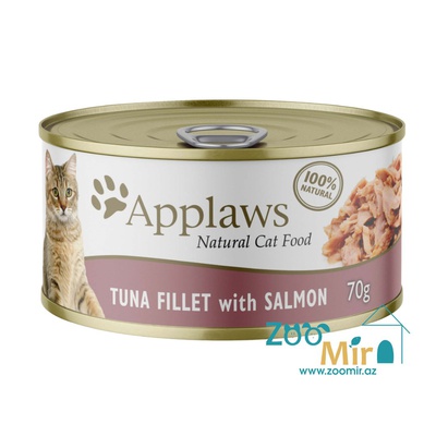Applaws Natural Cat Food, консервы для кошек со вкусом тунца и лосося, 70 гр