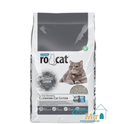 Ro Cat, натуральный комкающийся наполнитель с карбоном, для кошек, 10 л