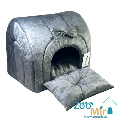 Zoomir, модель "Туннель с боковой дверью" , для мелких пород собак и кошек, 40х30х34 см (цвет: светло серый)