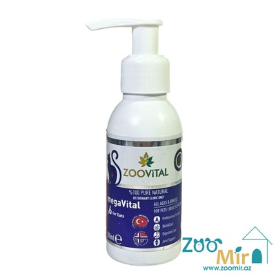 ZOOVITAL OmegaVital 3,6 Cat, рыбий жир для кошек, 100 мл