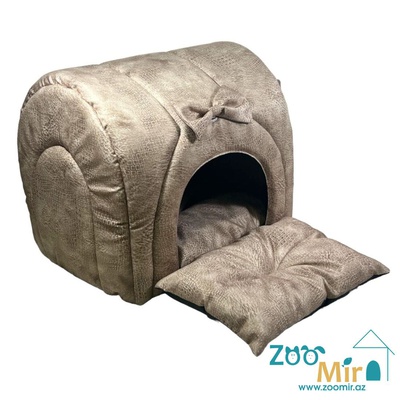 Zoomir, модель "Туннель с боковой дверью" , для мелких пород собак и кошек, 40х30х34 см (цвет: бежевый)