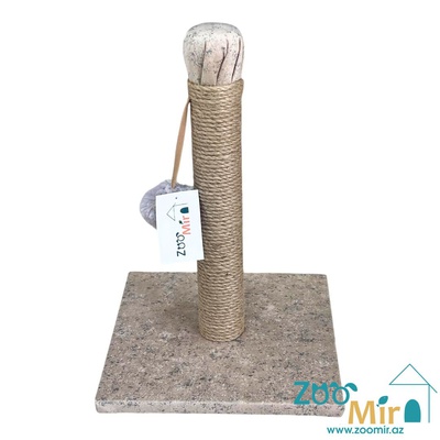 Zoomir, когтеточка с квадратным основанием, для котят и кошек, 42х30х30 см (размер S)(цвет: светло-кофейный)