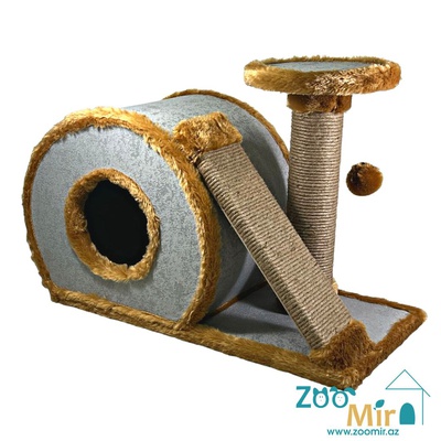Zoomir, модель улитка "Color 1", домик-когтеточка, для котят и кошек, 65х30х44 см