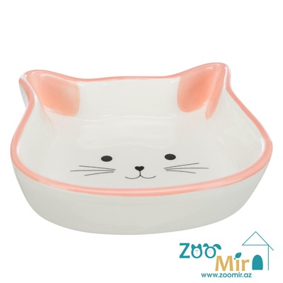 Trixie Cat Face, миска керамическая для котят и кошек, 12 см  (цвет: морковный)