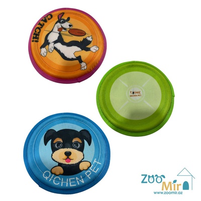 KI, игрушка-фрисби для собак, 22 см (выпускаются в нескольких цветах с рисунком) (цена за 1 игрушку)