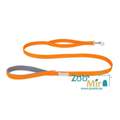 Amiplay Adjustable Leash Easy Fix, регулируемый поводок для собак малых и средних пород, 160-300 х 1.5 см (размер: S), (цвет: оранжевый)