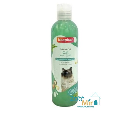 Beaphar Cat Shampoo, шампунь для котят и кошек с маслом макадами и алоэ вера, 250 мл