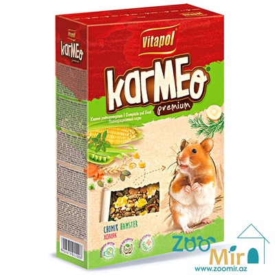 Vitapol Karmeo Premium, полноценный корм с добавлением витаминов и минеральных веществ, корм для хомяков 1 кг  (цена за 1 коробку)