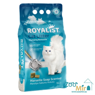 Royalist, натуральный комкающийся наполнитель с ароматом мыла, для кошек, 5 л