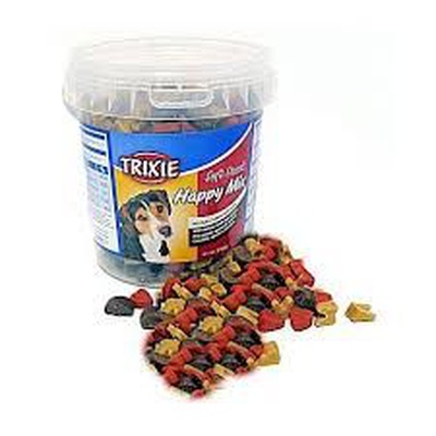 Trixie Happy Mix, смесь лакомств для собак - ягнёнок, лосось, курица, 500 гр (цена за 1 банку)