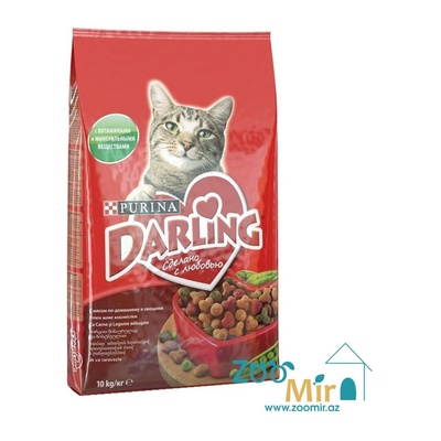 Purina Darling, сухой корм для кошек с мясом по-домашнему и овощами, 10 кг (цена за 1 мешок)