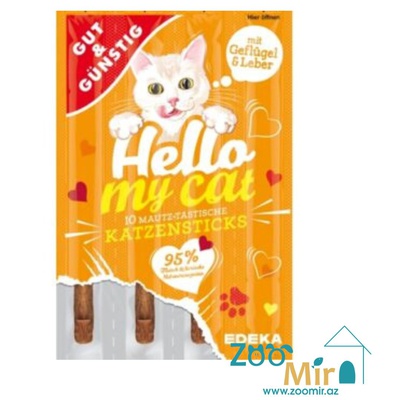 Edekа Hello my cat, мясные палочки для кошек со вкусом птицы и печени, 5 гр (цена за 1 палочку)