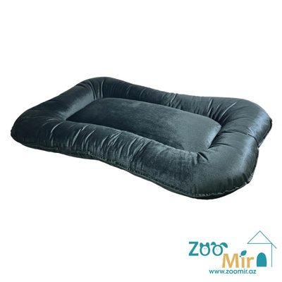 ZooMir, лежак-матрасик для мелких и средних пород собак, 90х60х8 см (цвет: черный бархат)