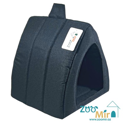 ZooMir "Black 1", модель "Шалаш"  домик для мелких пород собак и кошек, 35х33х34 см