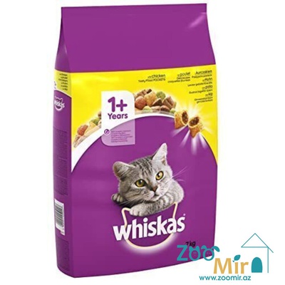 Whiskas, сухой корм для взрослых кошек с курицей, 7 кг (цена за 1 мешок)