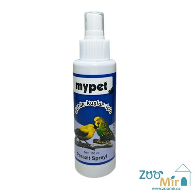 Mypet, раствор для наружного применения (спрей) против клещей, блох, вшей и власоедов, для всех видов птиц, 100 мл (цена за 1 спрей)