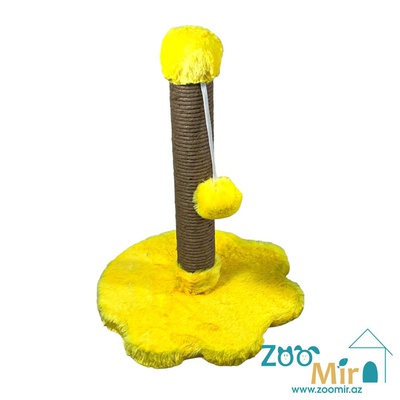 Zoomir "Paw", когтеточка для кошек и котят, 41х32х32 см (цвет: желтый)
