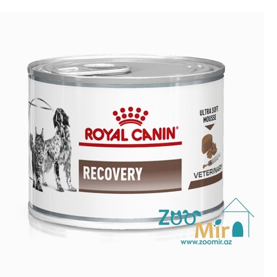 Royal Canin Recovery полнорационный диетический корм, рекомендуемый как поддерживающее и восстанавливающее питание в период выздоровления или при липидозе печени у собак и кошек. в форме мусса, 195гр.