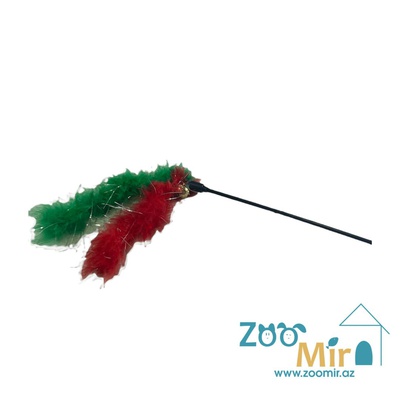 Kİ, игрушка дразнилка, удочка с перьями и колокольчиком (выпускается в разных цветах ) (цена за 1 игрушку)