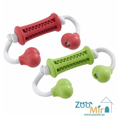 Ferplast Dental Toy, игрушка кость резиновая с шипами и канатиками для собак, 36 см (выпускается в разных цветах)(цена за 1 игрушку)