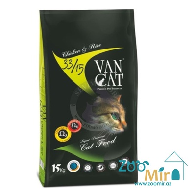 Van Cat, сухой корм для кошек с курицей с рисом, 15 кг (цена за 1 мешок)