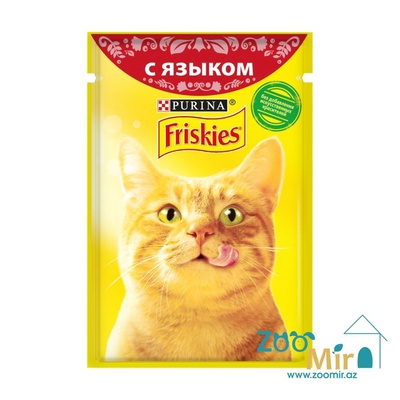 Friskies, влажный корм для кошек c языком, 85 гр