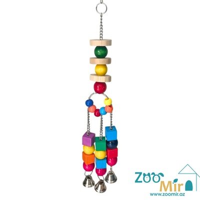 Игрушка для птиц "Из бус", для волнистых попугаев и средних попугаев, 35 см