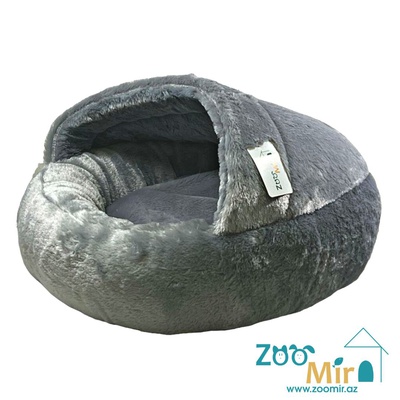Zoomir, "Grey White Cloud" модель лежак "Меховой Тапок" для мелких пород собак и кошек, 55х55х32 см