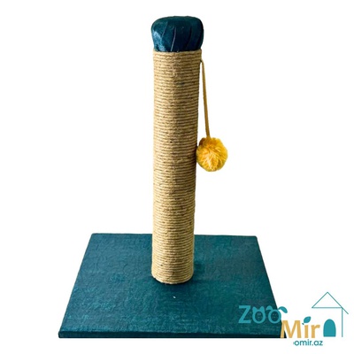 Zoomir, когтеточка с квадратным основанием, для котят и кошек, 40х40х50 см (размер М)(цвет: зеленый ВВ)