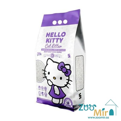 Hello Kitty Cat Litter, натуральный комкующийся наполнитель с ароматом лаванды, для кошек, 5 л