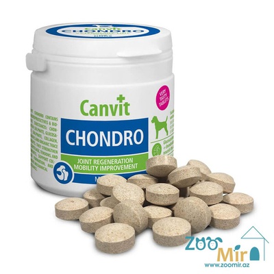Canvit Chondro, укрепляет суставы, повышает их механическую прочность, питает связки и сухожилия, способствует улучшению подвижности, для собак, (цена за 1 таблетку)