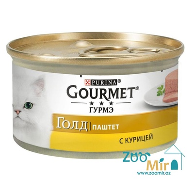 Gourmet, консервы для кошек, паштет с курицей, 85 гр