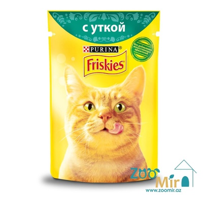 Friskies, влажный корм для кошек с уткой, 85 гр