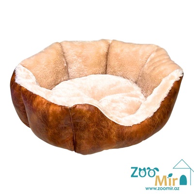 ZooMir, лежак для мелких пород собак и кошек, 50x45x16 см (размер M) (цвет: кирпичный)