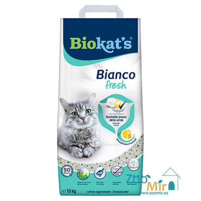 Biokat's Bianco Fresh, натуральный комкующийся наполнитель с ароматом свежести, для кошек, 10 л