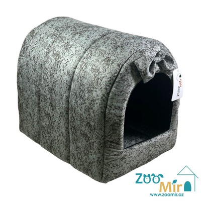 Zoomir, модель "Туннель-Домик" , для мелких пород собак и кошек, 37х34х30 см (цвет: серый мрамор)