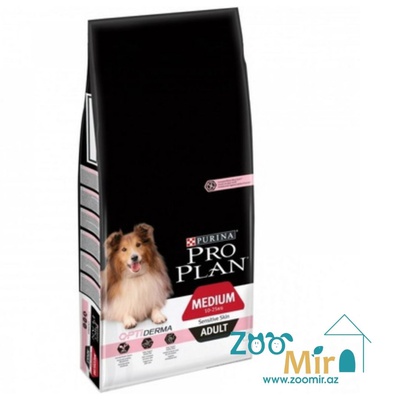 Purina Pro Plan, сухой корм  для взрослых собак средних пород с чувствительным пищеварением с лососем и рисом, 3 кг (цена за 1 мешок)