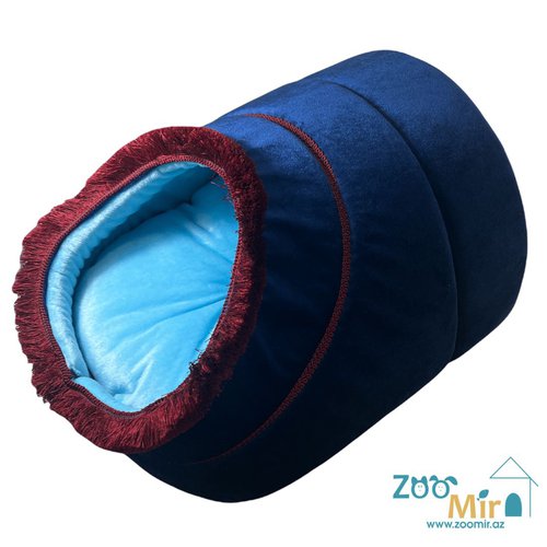 Zoomir “Dark Blue” модель "Туннель с верхней дверью" , для мелких пород собак и кошек, 45х39х25 см