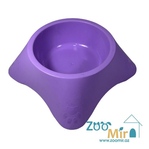 KI, миска пластиковая для мелких и средних пород собак, 0.45 л (размер М) (фиолетовая)