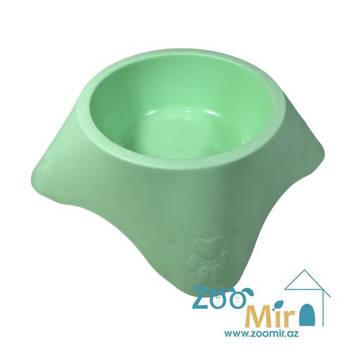 KI, миска пластиковая для мелких и средних пород собак, 0.45 л (размер М) (зеленая)