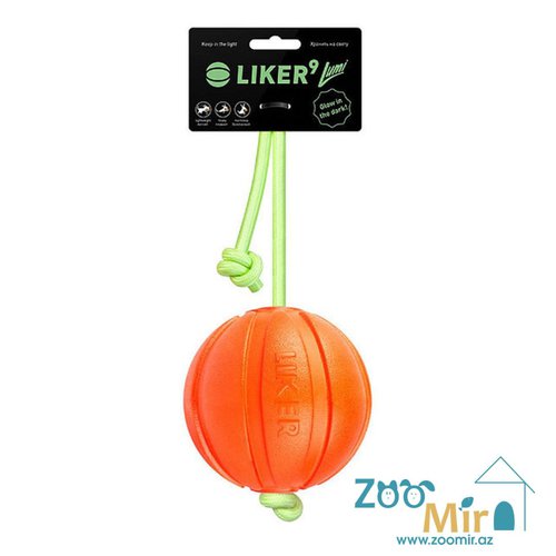 Collar Liker Lumi 9, игрушка мяч со светящимся шнуром для собак всех пород, 9 см