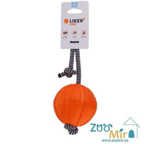 Collar Liker Cord 9, игрушка мяч со шнуром для собак всех пород, 9 см