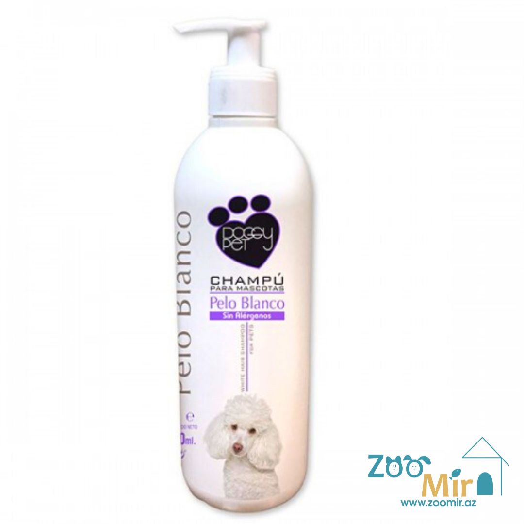 Doggy Pet Pelo Blanco, специализированный шампунь, способствует сохранить белизну и удаляет желтые пятна, для собак с белым окраса, 500 мл