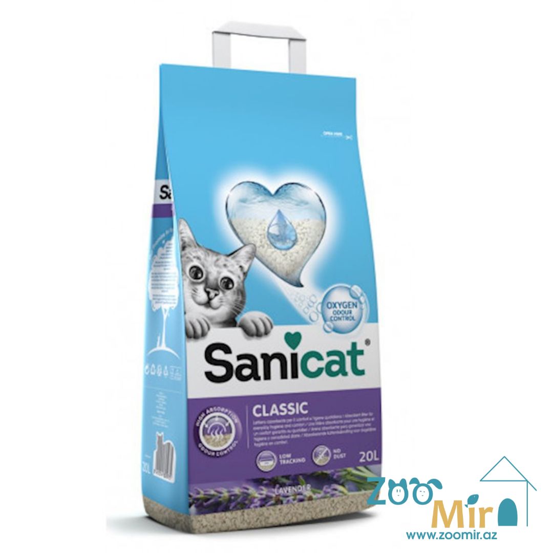 Sanicat Classic Lavender, впитывающий наполнитель с запохом лаванды, 20 л.