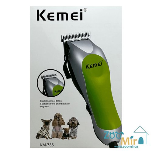 Kemei KM-736, машинка для стрижки собак и кошек, 18,5х5,5 см